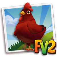 Chicken Red, , Sandra just raised a Rhode Island Red Chicken to an adult!, Sandra has finished feeding her Rhode Island Red Chicken in FarmVille 2! Grab an extra baby bottle to feed your own baby animals!